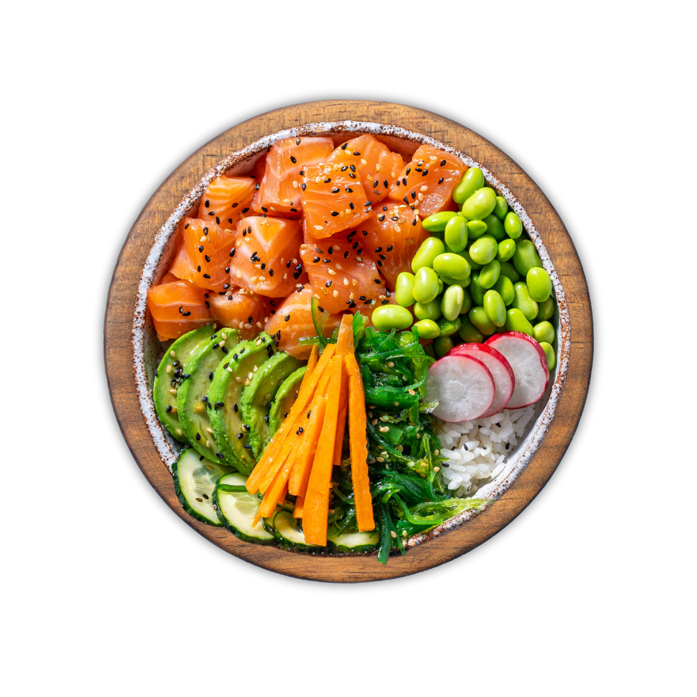 Customize your medium poke bowl at balboa poke sushi in van nuys ca